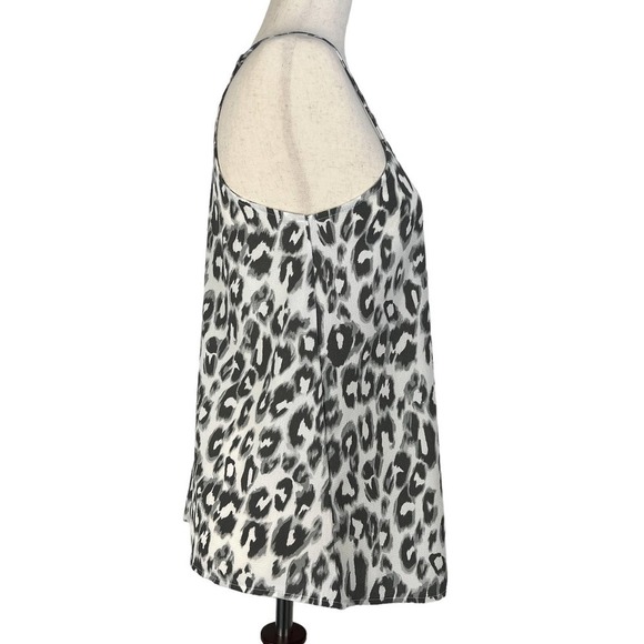 PINK ROSE SPAGHETTI STRAP V-NECK BUTTON FRONT‎ LEOPARD CAMI TANK MULTI SMALL EUC - Picture 8 of 11